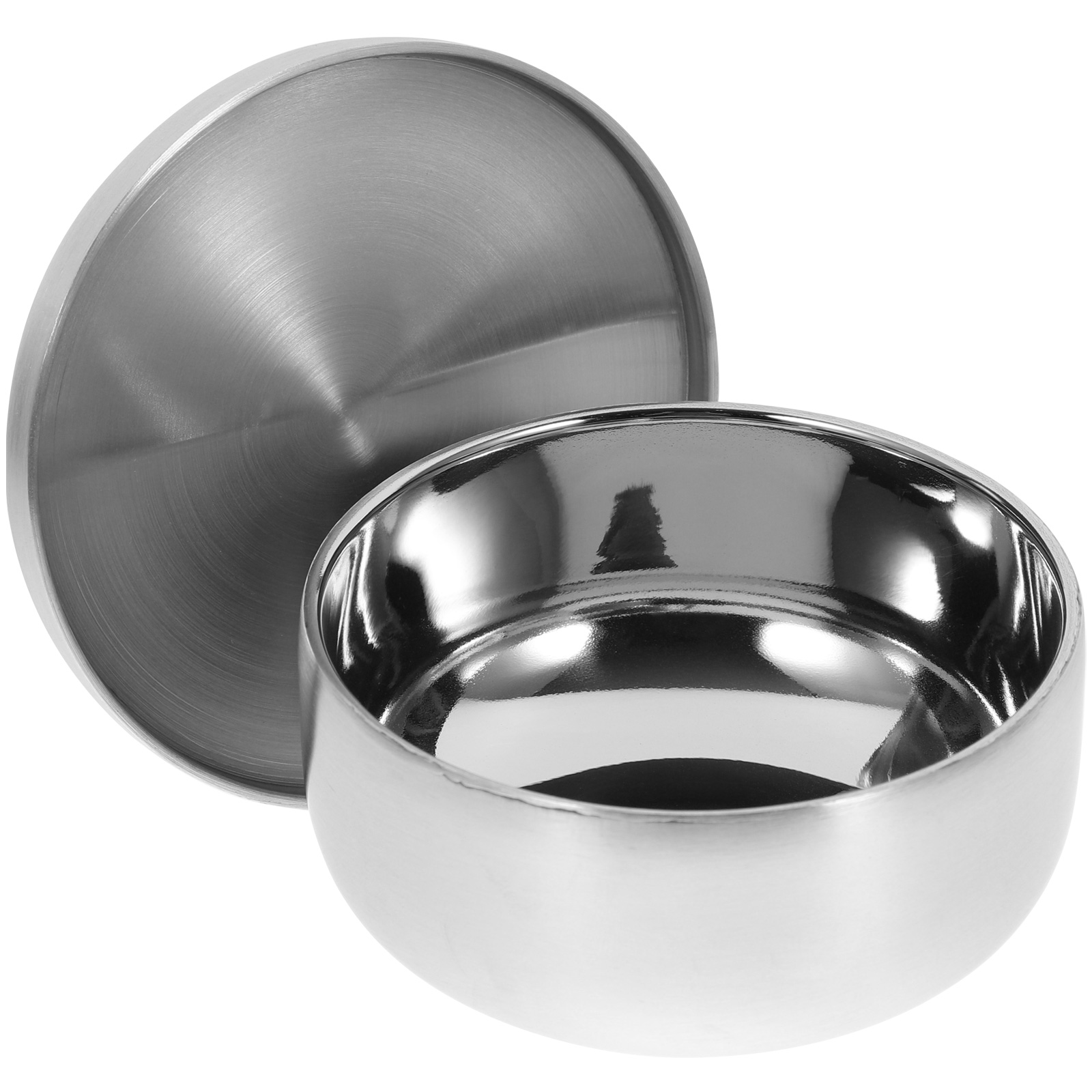 Shaving Bowl Soap - สแตนเลสสตีลโกนหนวดชายชามพร้อมฝาปิดถ้วยสบู่ Smooth โกนหนวดแก้วผู้ชายโกนฝาปิดครีมโฟมแปรงชามฟอง