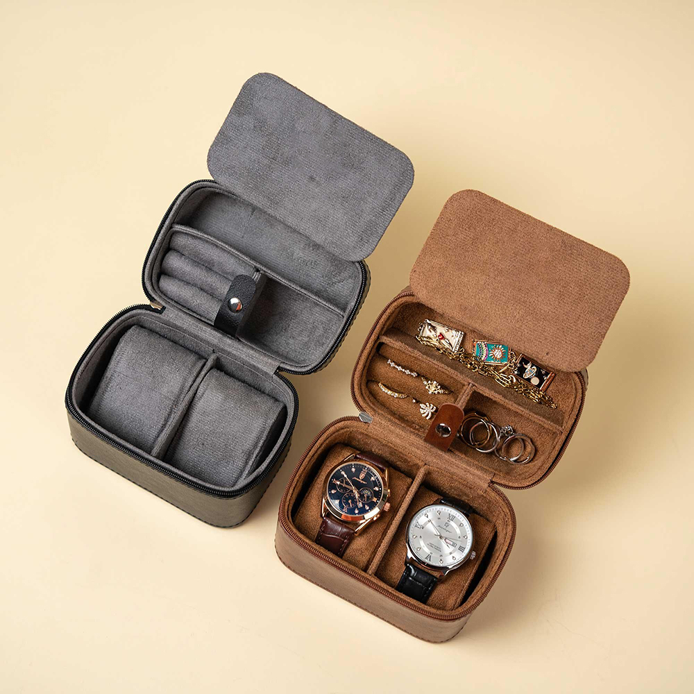 Men'S Grooming Boxes - กล่องใส่นาฬิกาส่วนตัวสำหรับผู้ชาย กล่องใส่เครื่องประดับสำหรับเดินทาง กล่องใส่นาฬิกาหนังแบบกำหนดเอง กล่องใส่นาฬิกาสีน้ำตาล ของขวัญสำหรับเขา ของขวัญสำหรับเจ้าบ่าว