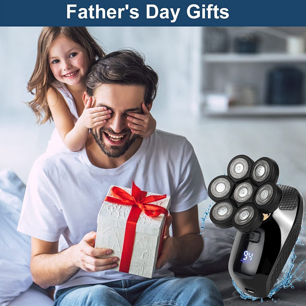 Men'S Grooming Razor Kit - A60T เครื่องโกนหนวดไฟฟ้า 7D สำหรับผู้ชาย, เครื่องโกนหนวด 5