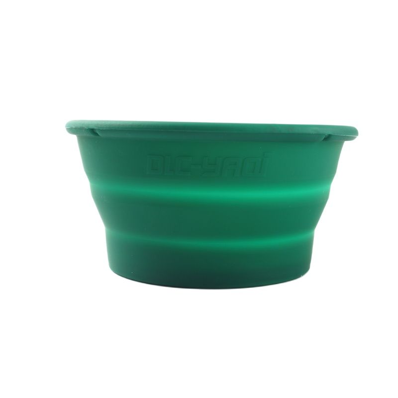 Shaving Bowl Soap - ถ้วยโกนหนวดซิลิโคนแบบพับได้สำหรับการเดินทางของ Yaqi สีเขียว