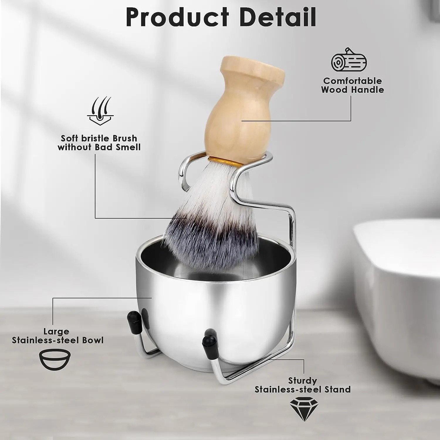 สแตนเลสผู้ชายโกนหนวดแห้งหรือเป - Shaving Bowl Soap บทวิจารณ์และราคา