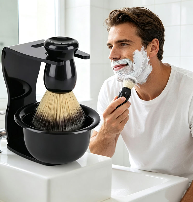 ชุดแปรงโกนหนวดพร้อมฐาน 3-in-1  - Shaving Bowl Soap บทวิจารณ์และราคา