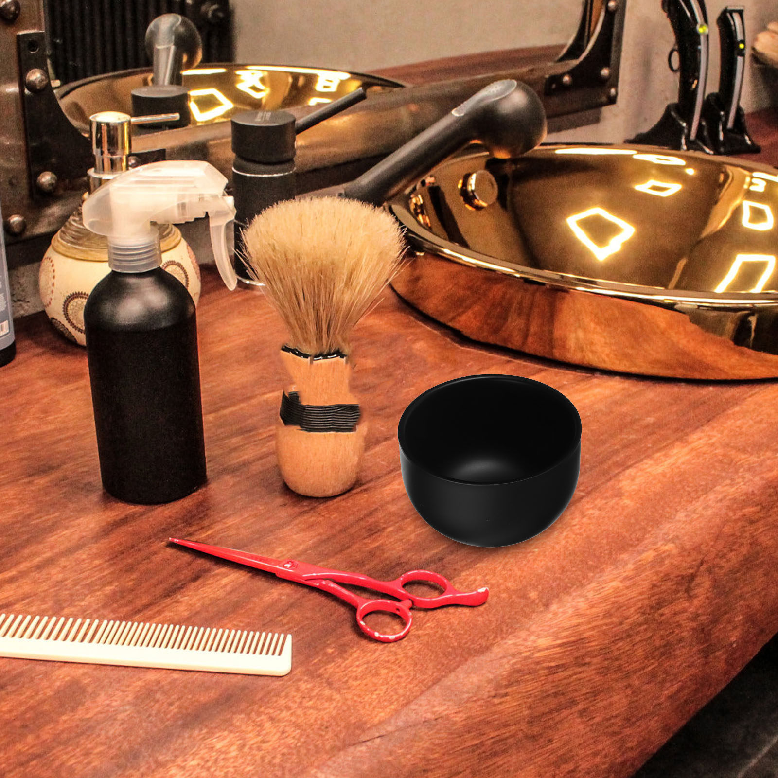ชามโกนหนวดสแตนเลสสีดำสำหรับผู้ - Shaving Bowl Soap บทวิจารณ์และราคา