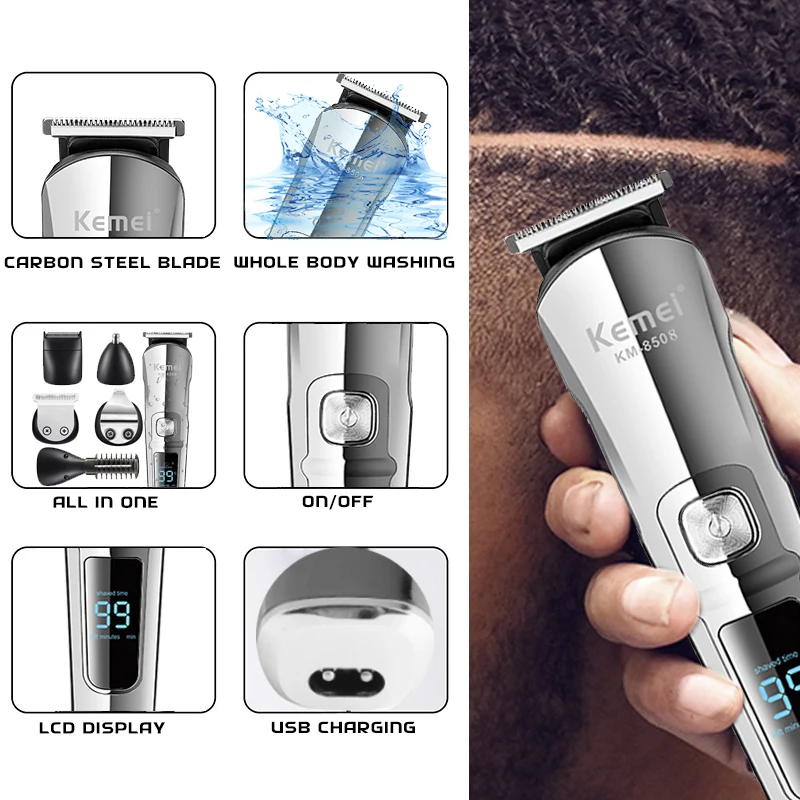เครื่องโกนหนวด Kemei รุ่น KM-8 - Men'S Grooming Razor Kit บทวิจารณ์และราคา