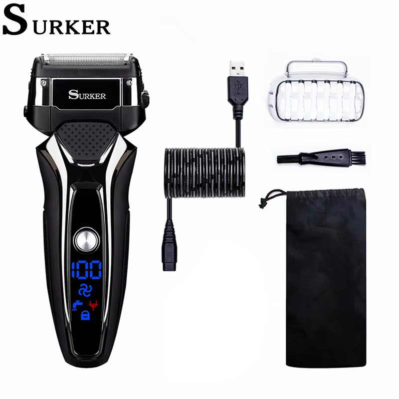 Surker เครื่องโกนหนวดไฟฟ้าสําห - Men'S Grooming Razor Kit บทวิจารณ์และราคา